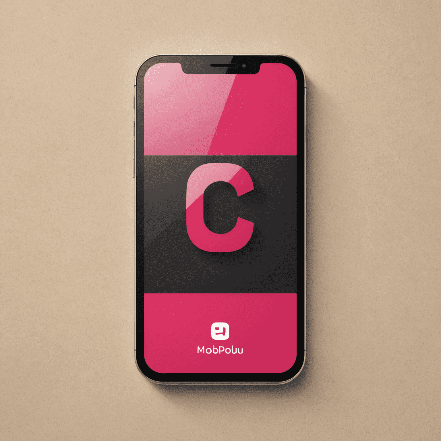 mobipolu logo featuring a stylized mobile phone icon with red and pink accents