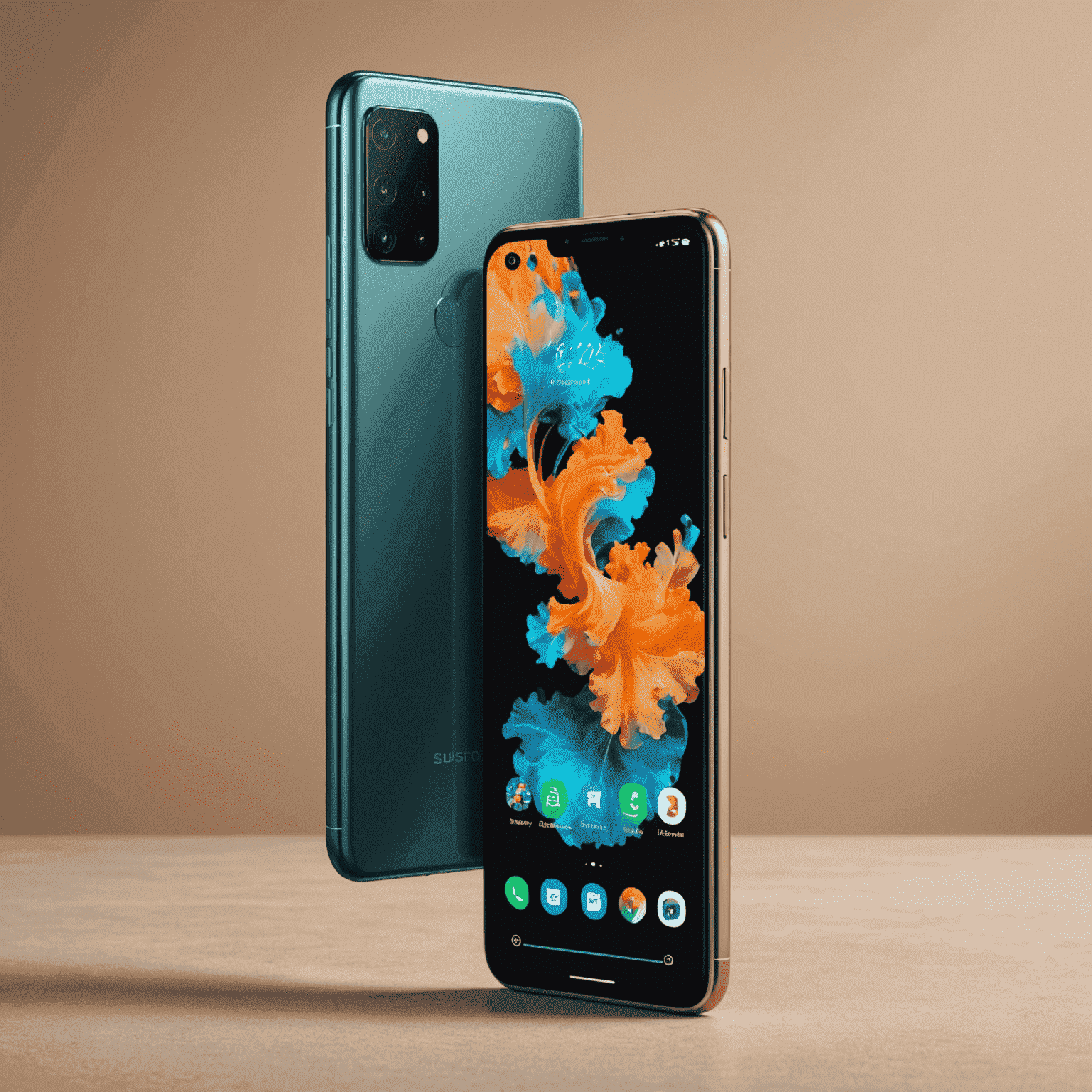 Latest smartphone model with 5G capabilities, sleek design, and large edge-to-edge display